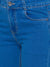 Blue Ankle Length Basic Jeans for Women
