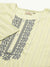 ZOLA Exclusive Round Neck Rayon All Over Stripe Machine Embroidery LightGreen Straight Kurta Set For Women