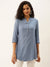 Solid Blue Tunic For Women