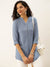 Solid Blue Straight Tunic For Women