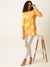 Yellow Rayon Block Print Tunic For Women