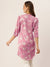 Rayon Floral Print Pink Straight Tunic
