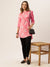 Rayon Pink Straight Tunic For Women