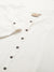 ZOLA White Rayon A-Line Button - Down Kurti with Pockets