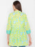 ZOLA Cotton Mandarin Collar with button 3/4th sleeves Yellow Floral Print Ethnic Wear Flared Tunic for Women