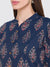 Cotton Navy Blue Tunic For Women