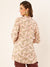 ZOLA Exclusive Mandarin Collar Rayon All Over Floral Print Light Pink A-Line Tunic For Women