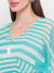 Sky blue striped printed kaftan with Pant for women