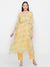 Buy Lemon Color Printed Ethnic Wear Kaftan Set for Women