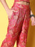 ZOLA Exclusive Round Neck Muslin All over Ethnic Print Pink Straight Co-Ord Set For Women