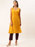 V Neckline Chiffon All over Mixed Prints Mustard Loose fit Kaftan set For Women - ZOLA