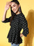 Cotton Black Flared Tunic For Women