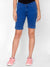 ZOLA Stone Blue Solid Pencil Fit Above Knee Denim Shorts for Women