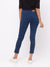 ZOLA Dx Blue Pencil Fit Culottes Length Jeans for Women