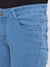 ZOLA Stone Blue Pencil Fit Culottes Length Jeans for Women