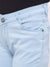 ZOLA Ice Blue Straight Ankle Length Denim Jeans for Women