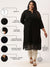 ZOLA Black Paisley Embroidered Georgette Lucknowi Chikankari Kurta For Women
