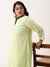 Pista Green Plus Size Georgette Lucknowi Chikankari Kurta