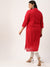 Red Plus Size Lucknowi Kurta For Women