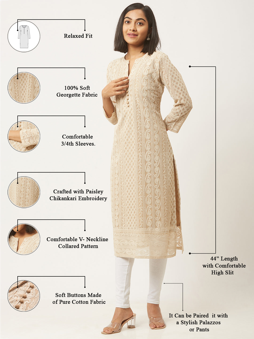 latest 50 Types of Georgette Kurti  Kurta Designs For Different Occasions  2022