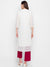 Off White Embroidered Lucknowi Kurta For Women