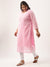 Baby Pink Plus Size Ethnic Wear Kurta For Women