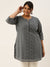 ZOLA Women Grey Paisley Embroidered Georgette Lucknowi Chikankari Thigh Length Kurta