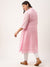 Light Pink Plus Size Georgette Chikankari Kurta for Women
