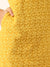 Mandarin Collar Georgette Embroidery Mustard Kurta For Women