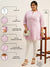 ZOLA Mandarin Collar Georgette All over Chickankari Embroidery Baby Pink Straight Tunic For Women