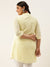 Georgette Embroidery Lemon Straight Tunic For Women
