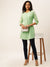 Georgette Pista Green Tunic For Women