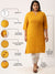 Yellow Rayon Plus Size Chikankari Embroidery Ethnic Wear Kurta