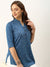 Stone Blue Straight Tunic For Women