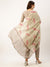 ZOLA Round Neck Cotton All Over Floral Print Beige Straight Kurta Set with Dupatta For Women
