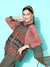 Collar Neck Muslin All over Ethnic Print Rust Straight Tunic For Women\