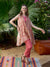 ZOLA Exclusive Round Neck Muslin All Over Ditsy Print Peach Loose Fit Co-Ord Set For Women