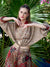 ZOLA Exclusive Round Neck Chiffon All Over Ethnic Print Cream Loose Fit Co-Ord Set For Women