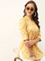 Block Print Yellow Straight Tunic For Women