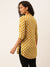 Silk Mandarin Collar Mustard Straight Tunic For Women