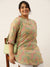 ZOLA Mandarin Collar Muslin All Over Paisley & Floral Print Grey Straight Tunic For Women