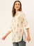 Floral Print Cream Tunic For Women