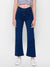 ZOLA Denim Dx Blue Solid Ankle Length Basic Jeans for Women