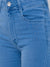 ZOLA Denim Ice Blue Solid Ankle Length Basic Jeans for Women