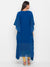 Buy online ZOLA Women Teal Embellished Georgette Ethnic Wear Kaftan for Women at ₹1700