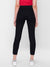ZOLA Denim Black Solid Strechable Ankle Length Joggers for Women