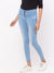 ZOLA Ice Blue Skinny High Rise Ankle Length Denim Jeans for Women