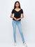 ZOLA Ice Blue Skinny Fit Full Length Jeans for Women