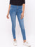 ZOLA Stone Blue Slim Fit High Rise Ankle Length Denim Jeans For Women