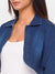 Denim Dx Blue Shirt Collar Jacket For Women